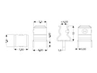 FUSE CLIP PCB - LONGITUDINAL PINS 6X32MM [HF005/I]