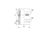 ATEX/IECEX-Approved Explosion-Protected Cable Gland With Nickel-plated Brass Body, −60 °C To +95 °C. [HSK-M-EX]