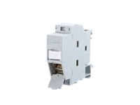 REGplus E-DAT Module IP20 Light Gray Equipped with CAT 6A RJ45 Module DIN Rail Mount [1309107003-E]