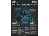 ZKT USB Enrollment Card Reader, Designed to Read (CR20E/M) & Write (CR20M/W) Proximity Cards [ZKT CR20E]