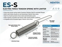 Electric Fence Tension Spring with limiter in Stainless Steel [EF ES-S]