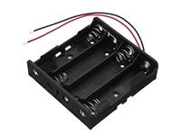 4X18650 BATTERY HOLDER OPEN WITH WIRE LEADS [BMT LC18650X4 BATT HOLDER]