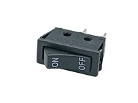 Rocker Switch Large SPST Black 250V 16A ON OFF 11*30 (11 X 30MM) Curved Rocker Switch [RH110-C3BB]