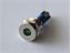 LED INDICATOR 10mm FLAT PANEL MOUNT GREEN DOT 12V AC/DC 20mA IP65 -  NICKEL PLATED BRASS [AVL10F-NDG12]