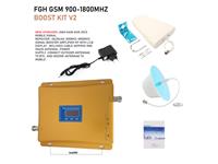 NEW UPGRADED ,HIGH GAIN GSM /DCS MOBILE SIGNAL REPEATER -2G/3G/4G ,900MHZ-1800MHZ SIGNAL BOOSTER  AMPLIFIER KIT WITH LCD DISPLAY . INCLUDES CABLE (APPROX 10M) 50Ω/N ANTENNA , POWER SUPPLY .CONNECT OUTDOOR ANTENNAE TO BTS , AND INDOOR ANTENNAE TO MOBILE . [FGH GSM 900-1800MHZ BOOST KIT V2]