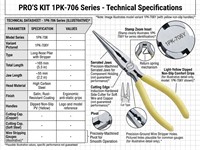 Long Nose 40mm Smooth Grip Ins {PLR706} [PRK 1PK-706]