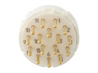 Circular Connector M23 Signal Male Solder Insert and 16 Pole, for 16 x 1mm Contacts - 8A @ 400VAC Max. [7001916103]