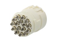 Circular Connector M23 Signal Female Solder Insert - 16 Pole - 16 x 1mm Contacts - 8A @ 400VAC Max. [7001916104]