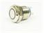 VANDAL RESISTANT PUSH BUTTON SW 12mm MOM  FLAT BUTN. BLU RING LED 12V - 1n/o  2A-36VDC -IP65- NICL PLATED BRASS  (ANTI VANDAL) [AVP12F-M1NCB12]