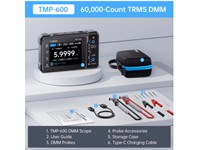 NIRSI TMP-600 IS A High-Precision 60,000-Count True RMS Digital Multimeter with A 3.5" IPS Touchscreen. Features Bluetooth APP Data Logging, 3-Port Auto-Scan, and AC+DC Mode. [FNIRSI TMP600 TRMS DIG MULTIMETE]