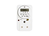 Digital 7 Day Programmable Plug-In Timer 3Pin Socket 3500W 16A, Built-In Rechargeable Battery, IEC 60730 Safety Standard, 8 Group Programmable, Ideal for Household use, 220~240VAC [TOP TDT7]